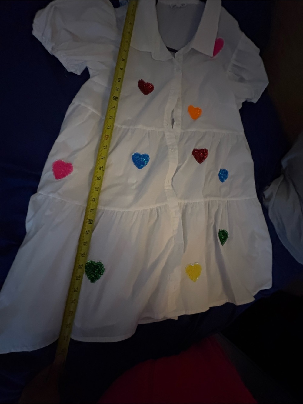 Main Strip White Blouse / Dress - Picture 9 of 9